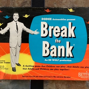 Vintage 1955 Break the Bank game