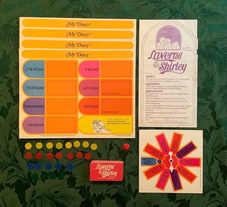1977 Laverne & Shirley Board Game Etsy