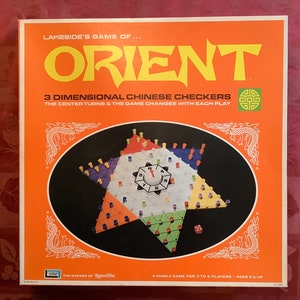 Vintage 1972 Lakeside Orient 3D Chinese checkers image 1