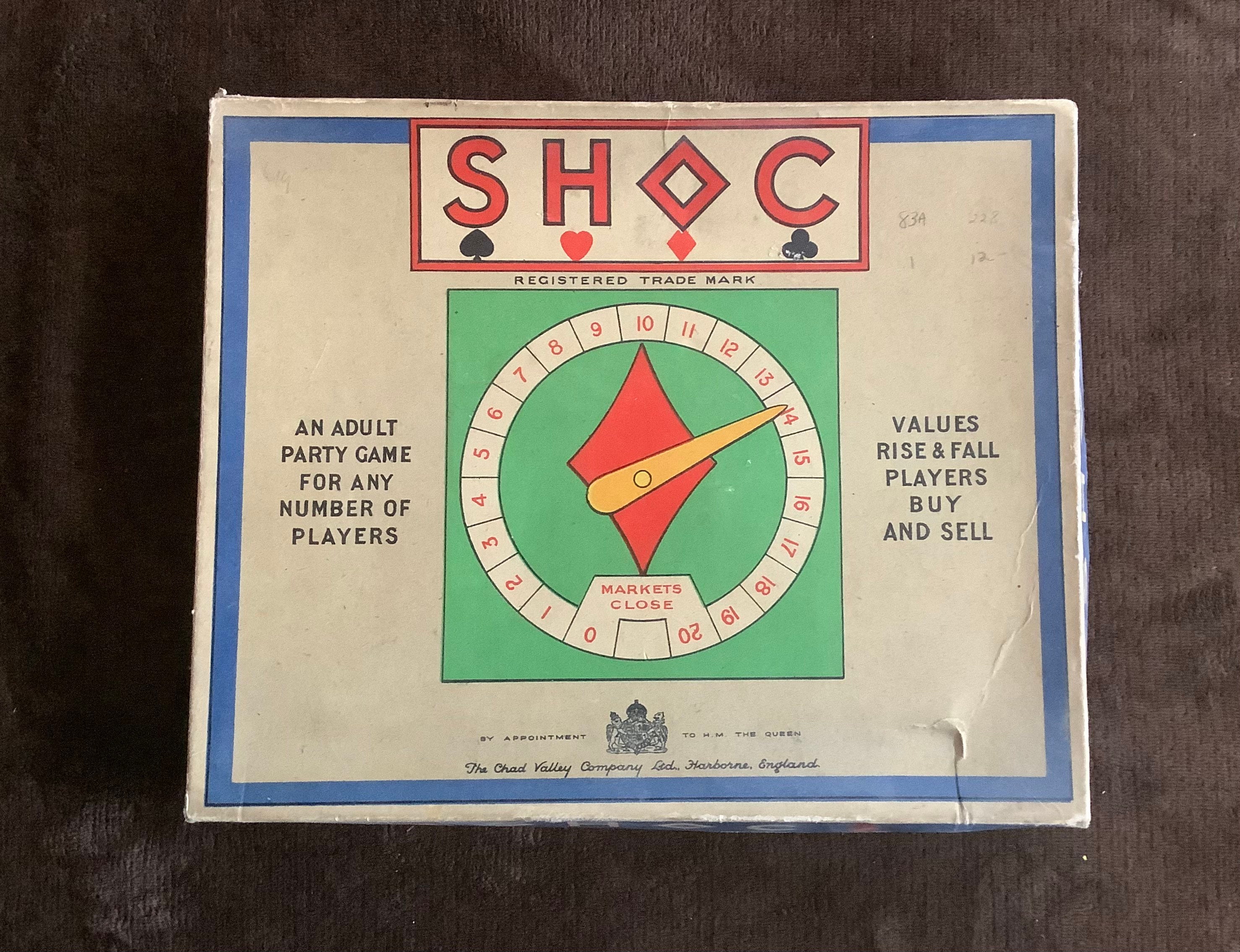 Antique 1944 SHOC card game
