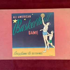 Antique 1940 All American Basketball board game