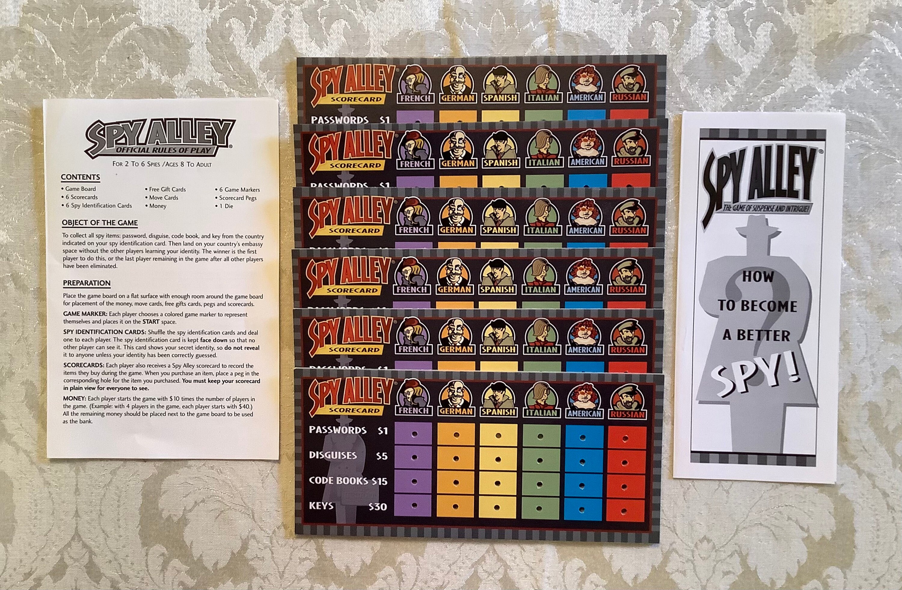 Spy Alley spy alley mensa award winning family strategy board game