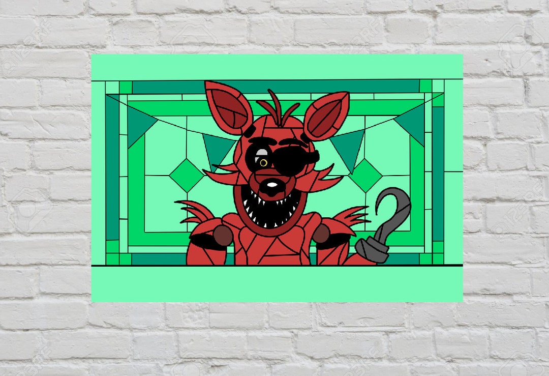 FOXY STAINED GLASS Five Nights at Freddy's Movie Poster - Etsy