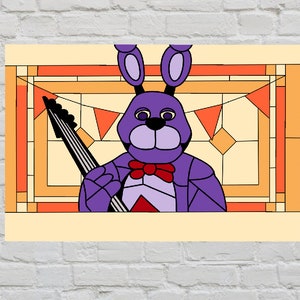 BONNIE STAINED GLASS Five Nights At Freddy's Movie Poster