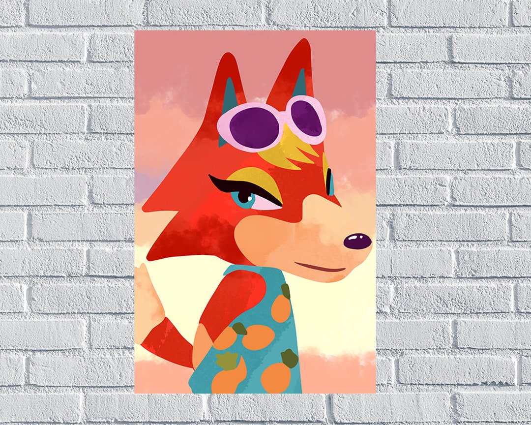 AUDIE ACNH Harv's Island Villager Poster Digital Print Animal Crossing