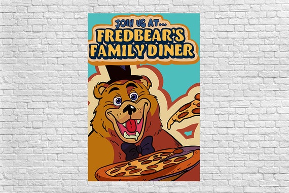 FNAF SECURITY BREACH Old Poster Fredbear Digital (Download Now) 