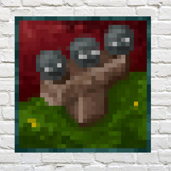 WITHER Minecraft Pixel Painting Digital Download Print Out Poster