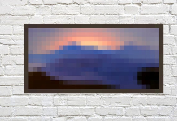 Sunset Minecraft Painting Digital Download Print Out Poster Etsy