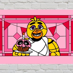 STAINED GLASS CHICA Five Nights at Freddys Movie Poster
