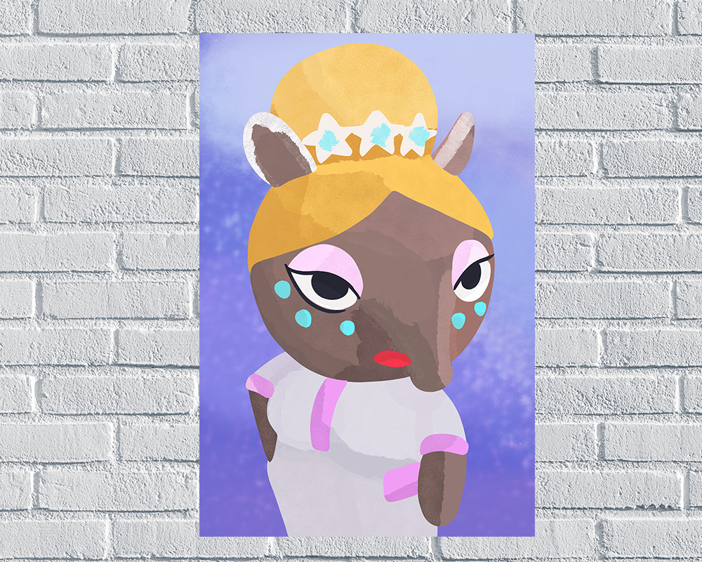 LUNA Animal Crossing New Horizons Harvs Island Villager Etsy