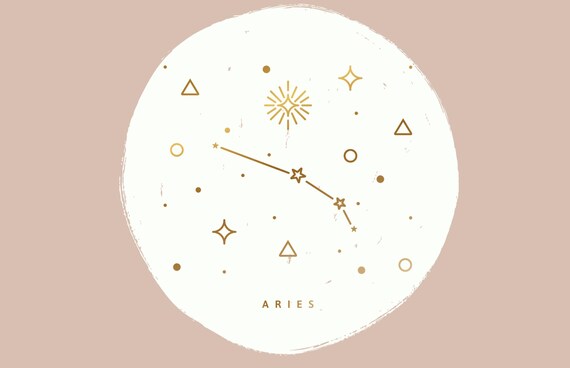 Aries Desktop Wallpaper Zodiac Aries Laptop Background Etsy