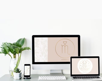 Widder Desktop Wallpaper Sternzeichen Widder Laptop Etsy