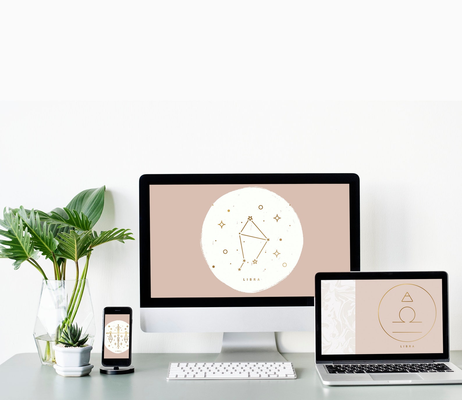 Libra Desktop Wallpaper Zodiac libra Laptop Background | Etsy