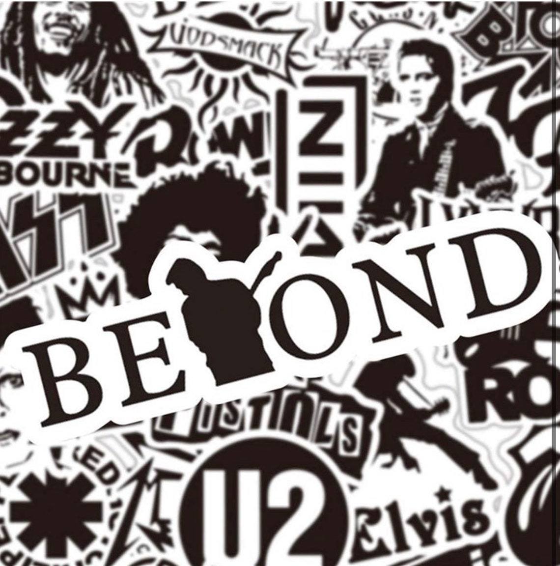 Rock Band Music Stickers50pcs Pack Black and White Stickers Etsy