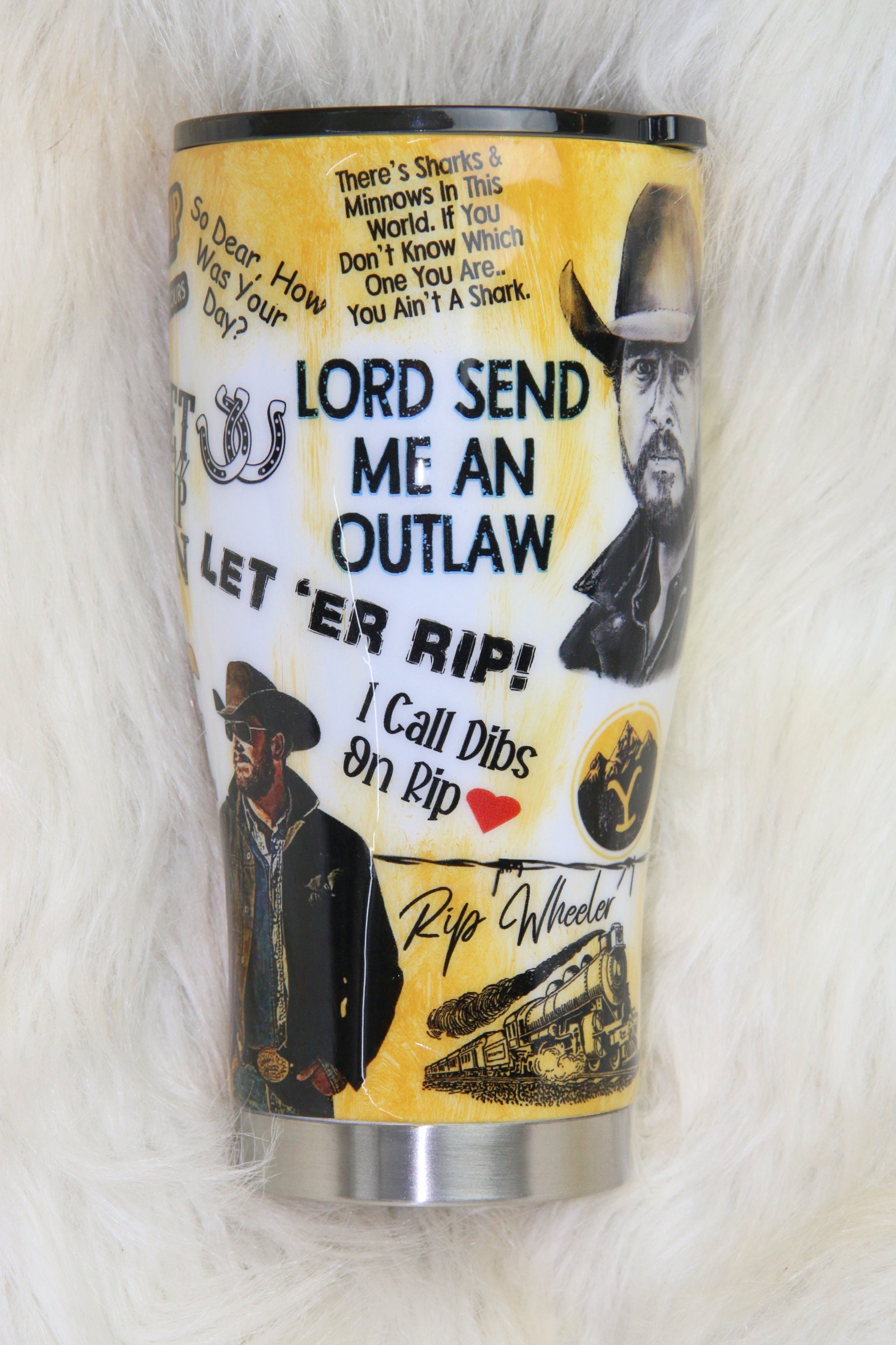 Home & Living Yellowstone rip wheeler bullet tumbler Drink & Barware