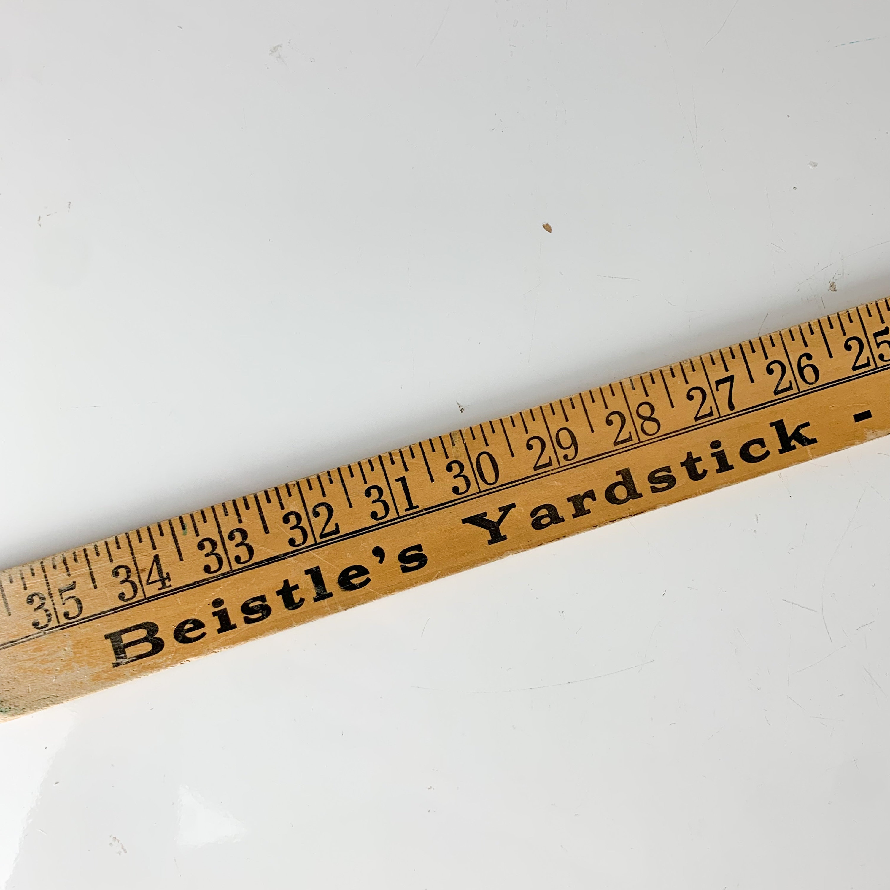 Rare Vintage Beistle Advertising Wooden Yardstick Ruler Halloween