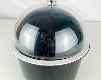 Vintage Mid Century Modern Atomic Lucite Acrylic Ice Hot Container Bucket Dome, mcm kitchenware