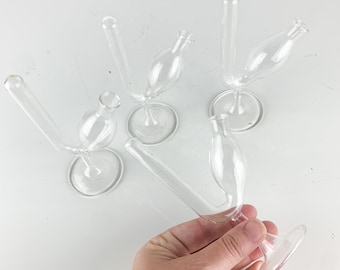 Four Vintage Kimax Fermentation Chemistry Lab Glass Tubes Propagation Bud Vase, Halloween Decor Chemistry