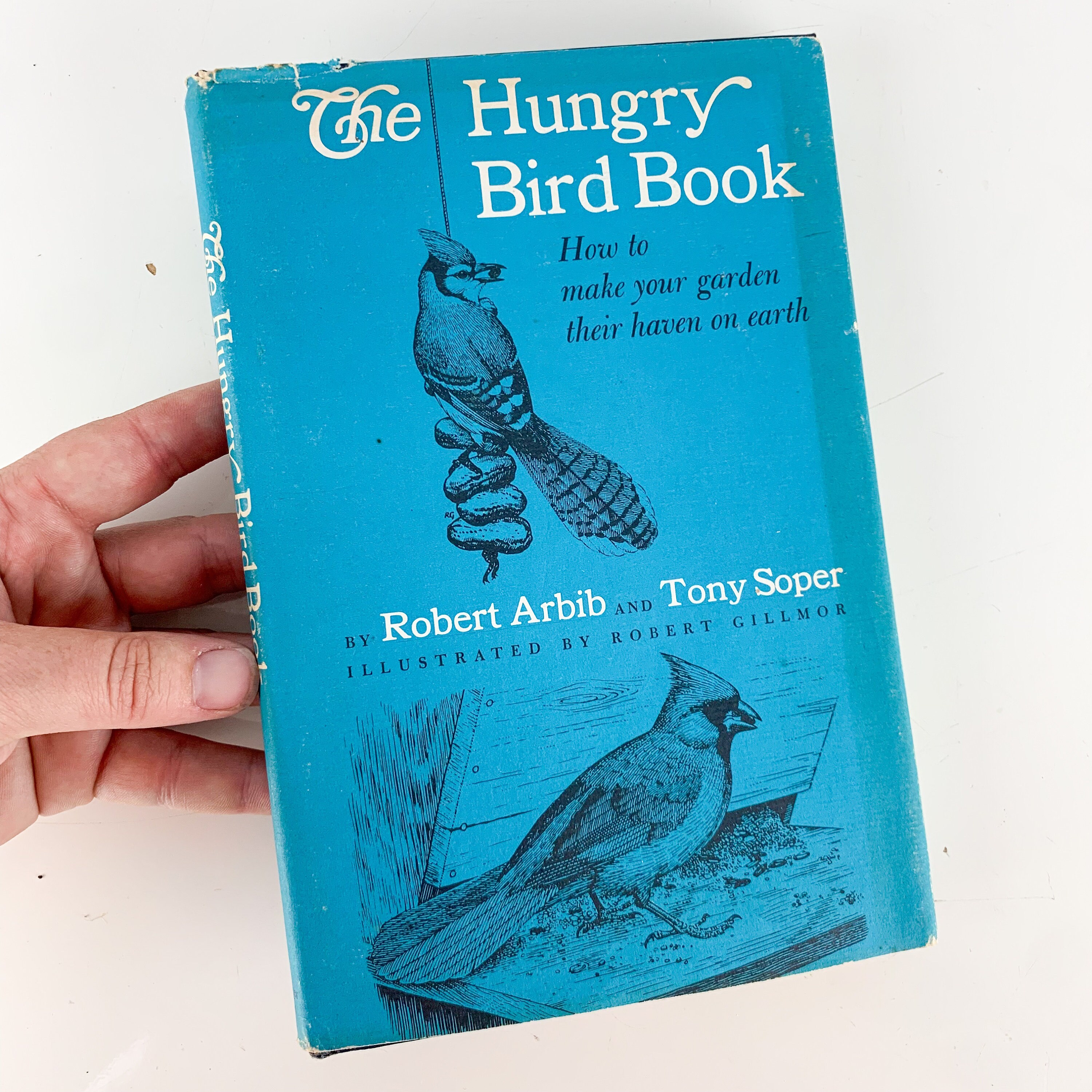 Vintage 1971 The Hungry Bird Book Robert Arbib  Tony Soper Hardback Dust Jacket, Vintage bird Book, homesteading book