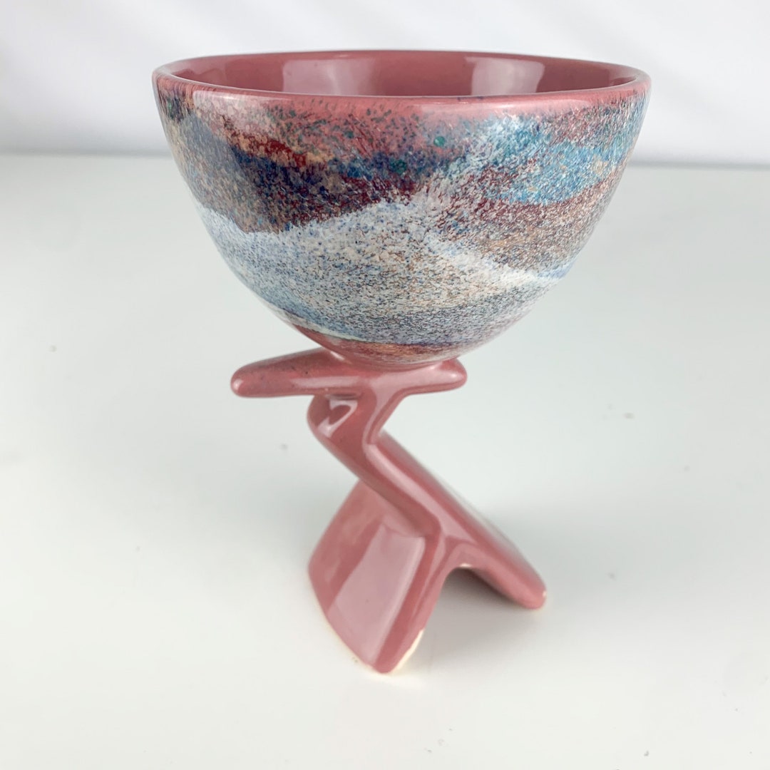 Vintage Charles Nalle Tea Wine Pottery Glass Mug Ceramics Abstract Drip Glaze, Contemporary Art