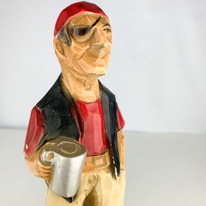 Vintage Old Salt Peg Leg Pirate Chalkware Figure Nautical Buccaneer Salty Dog, Vintage Nautical, Nautical Statue