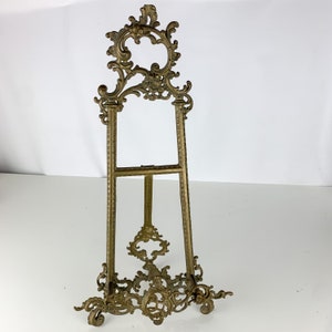 7 or 9 Brass Art Easel / Ornate French Art Display Stand / French
