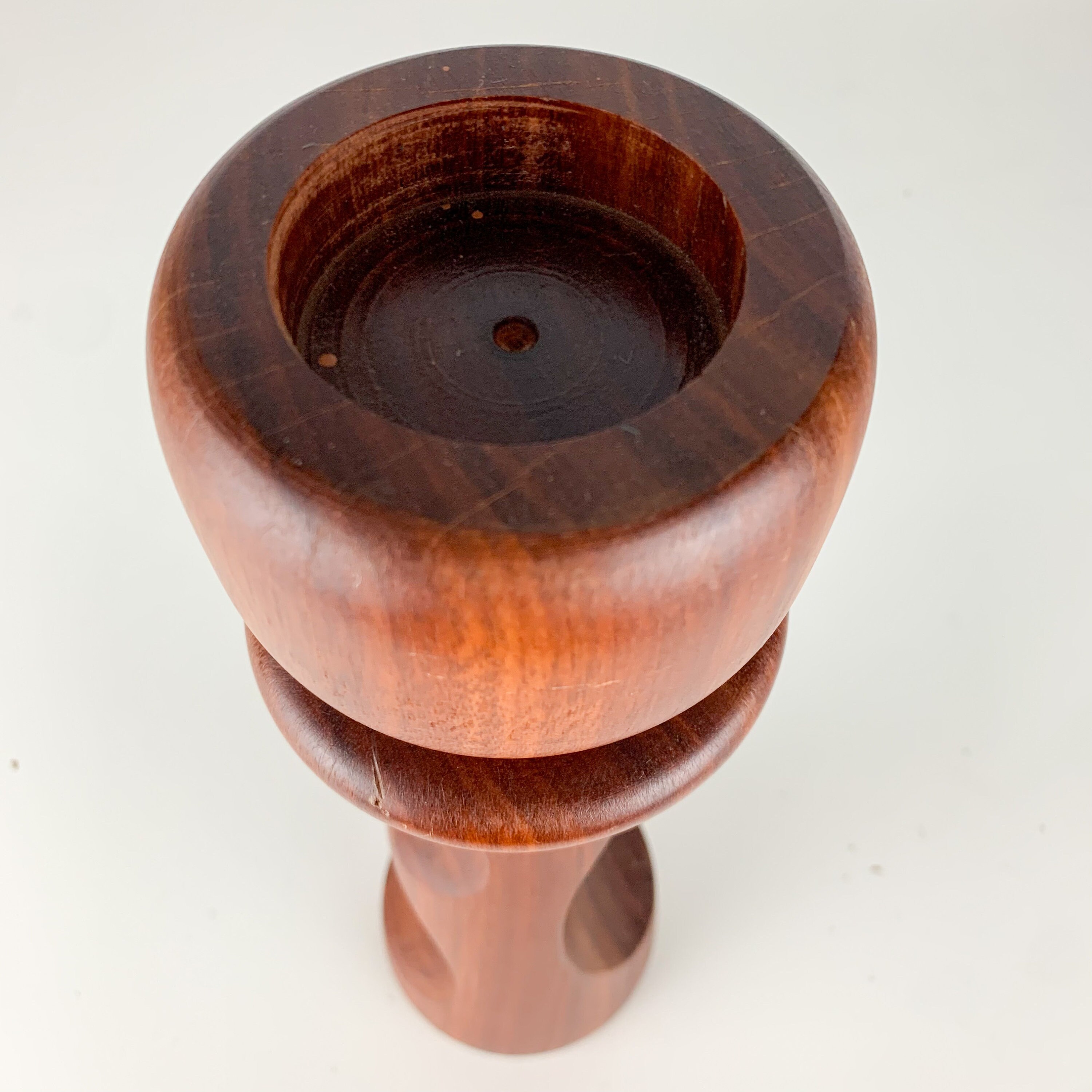 Vintage Mid Century Modern Wooden Teak Wood Candle Holder Mcm Boho ...