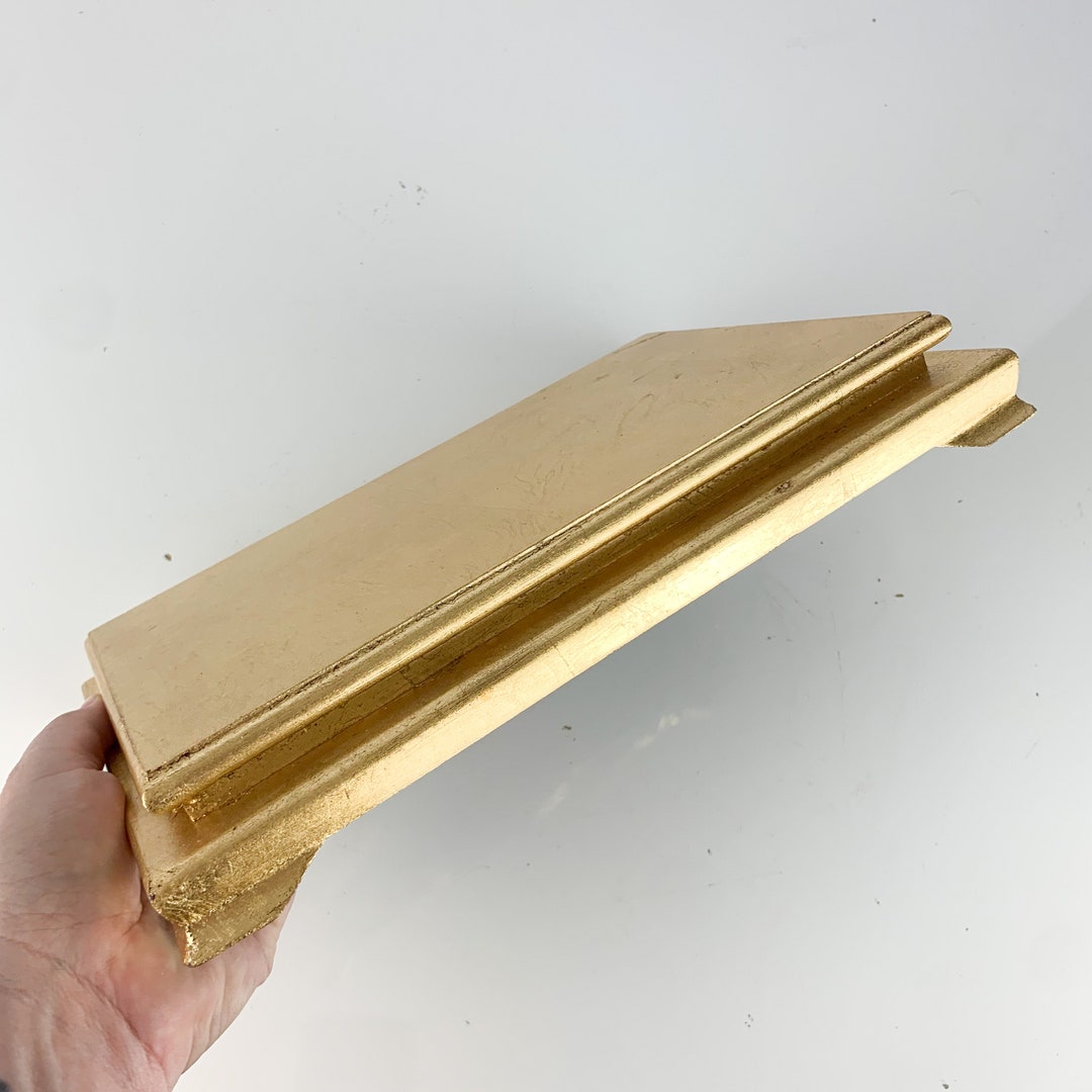 Vintage Gold Asian Wooden Display Stand Alter Pedestal Plant Stand Lamp ...