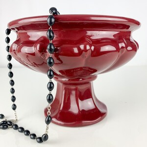 Vintage 90&#39;s Haeger Pottery Footed Pedestal Planter Vase Burgundy Mcm Decor, 80s Art Deco revival