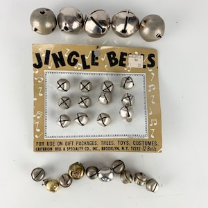 Vintage Jingle Bells Made USA Bells Citerion Bell & Specialty Co Christmas Lot, Retro Holiday