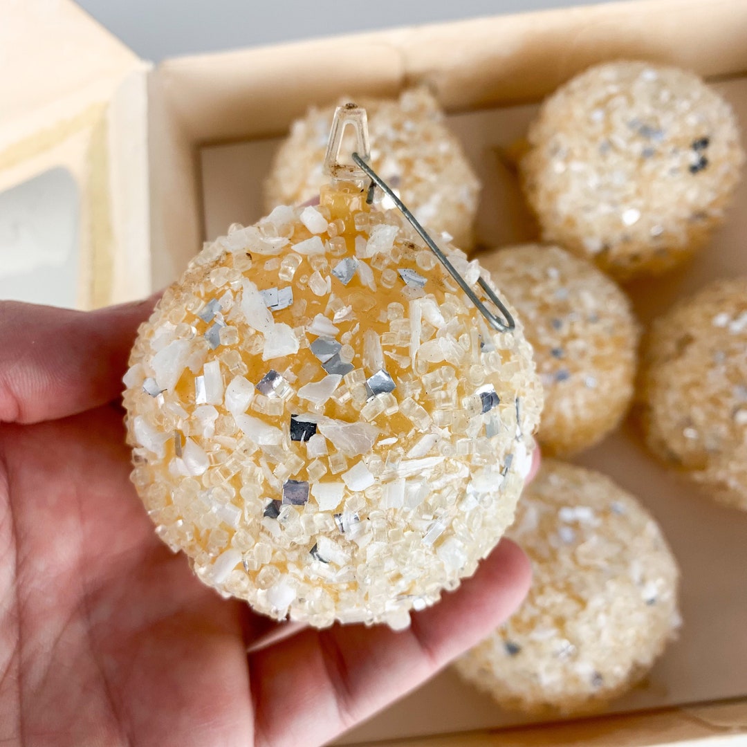 Vintage Bradford Plastic Christmas Ornaments Unbreakable Disco Ball Mid