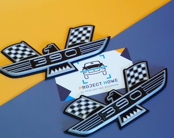 FORD Galaxie - Fairlane - Thunderbird 390 Eagle Fender Emblems Czarny, Srebrny, Biały - PARA - Project Howe
