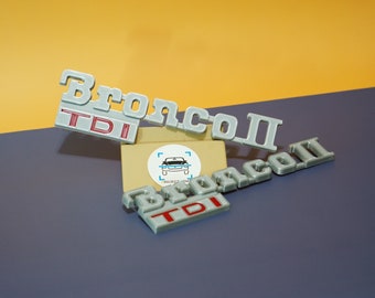 Emblemat Bronco ii TDI z lat 1984-1988 - Dwukolorowy - Druk 3D - Projekt Howe