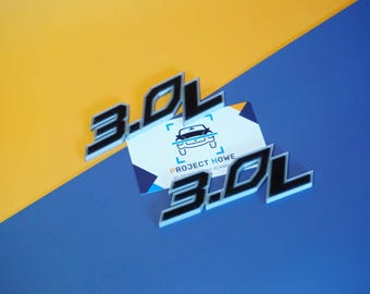 Emblematy na błotnik silnika 3.0L - styl PowerStroke - odznaka drukowana w 3D - projekt Howe