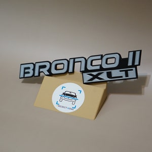 1989-1990 Bronco ii XLT emblem pair - Two Color - 3D Printed - Project Howe
