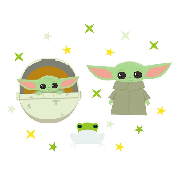Instant Download Cute Colored Baby Yoda Vector Sticker Clipart Etsy Australia