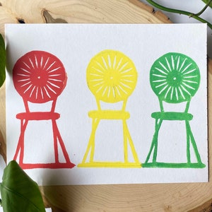 Wisconsin Union Terrace Chairs Handmade Prints