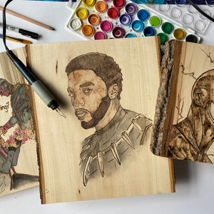 Personalized Superhero and Cartoon Characters Woodburn Home Wall Decor Handmade