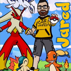 Retratos de descarga digital de Pokémon para regalos imprimibles inolvidables