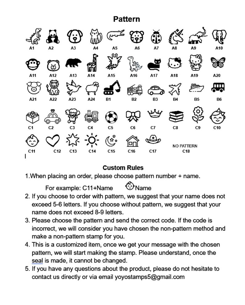 Personalized Clothing Stamp, Fabric Stamp, Logo Stamp, Name Stamp