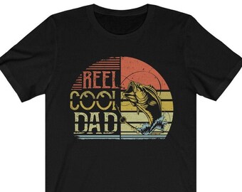 Reel Cool Dad Shirt, Chemise de fête des Pères, Cadeau de la fête des Pères, Chemise de pêche pour papa, Cadeaux de pêche pour les hommes, Papa bonus, Cadeau pour papa, Chemise papa