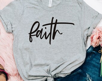 Faith Shirt, Faith T-shirt, Faith Cross Shirt, Women Christian Tshirt, Religious Shirt, Waymaker Shirt, Christian Gift, Christian Apparel