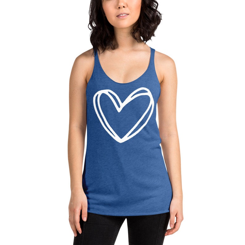 Heart Tank Top Love Fitness Shirt With Heart Love Faith - Etsy
