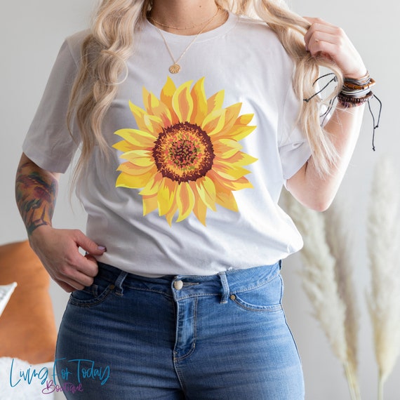 Sunflower Shirt, Floral Tee Shirt, Flower Shirt, Garden Shirt 