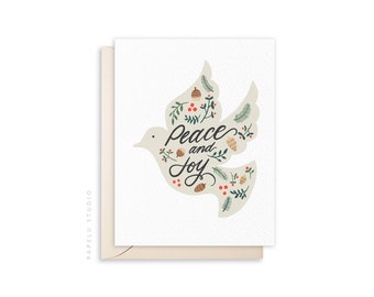 Christmas Greeting Card | Peace & Joy Dove - CHR012