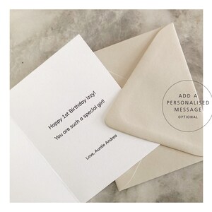 carte de voeux de premier anniversaire en montgolfière | Joyeux anniversaire tout-petit | Carte de voeux - BIR006P (rose), BIR006B (bleu) image 3