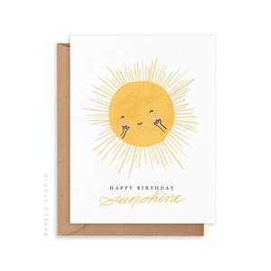 Soleil de joyeux anniversaire carte de vœux | Jolie carte d'anniversaire | Bon soleil - BIR021