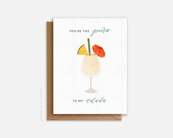 de voeux de cocktail | Pina Colada | Amour et amitié | Juste cause - LOV003