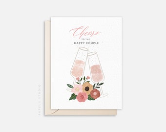 Wedding Greeting Card | Cheers to the Happy Couple - CON002