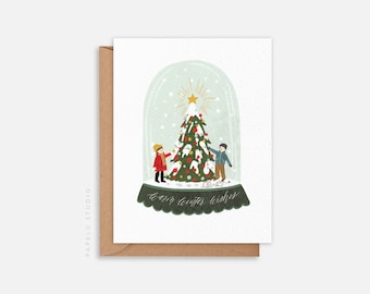 Christmas Greeting Card | Snow Globe Warm Winter Wishes - CHR006